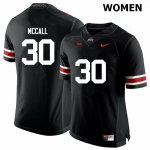 NCAA Ohio State Buckeyes Women's #30 Demario McCall Black Nike Football College Jersey YHR3245SP